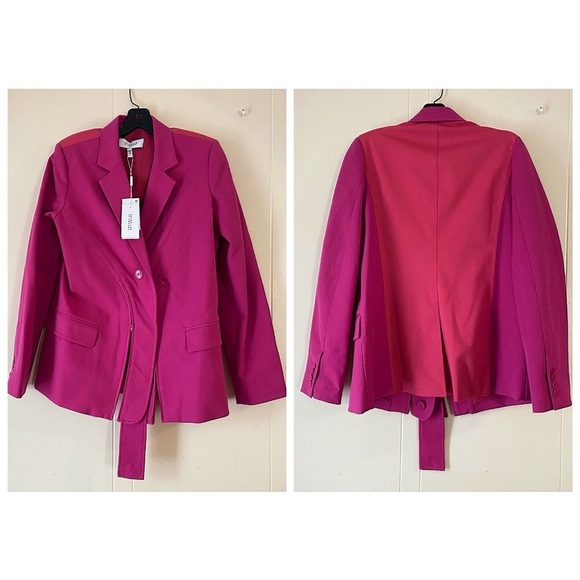 Derek Lam 10 Crosby Loa Fuchsia Pink Blazer Jacket - Picture 5 of 16